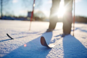 Skiing,in,snowdrift