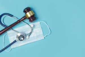 Stethoscope mask and gavel