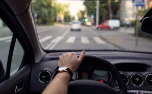 Interior car steering wheel