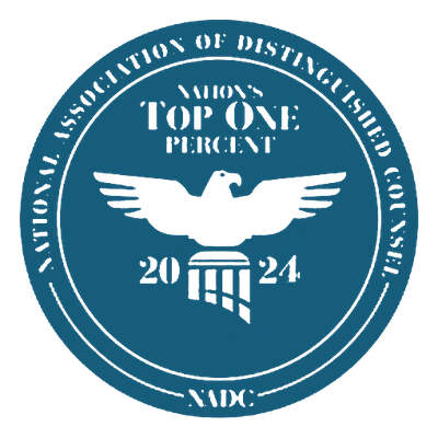 National Association of Distinguished Counsel Nation's Top One Percent recognition